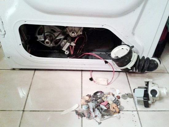 Устранение засора стиральной машины